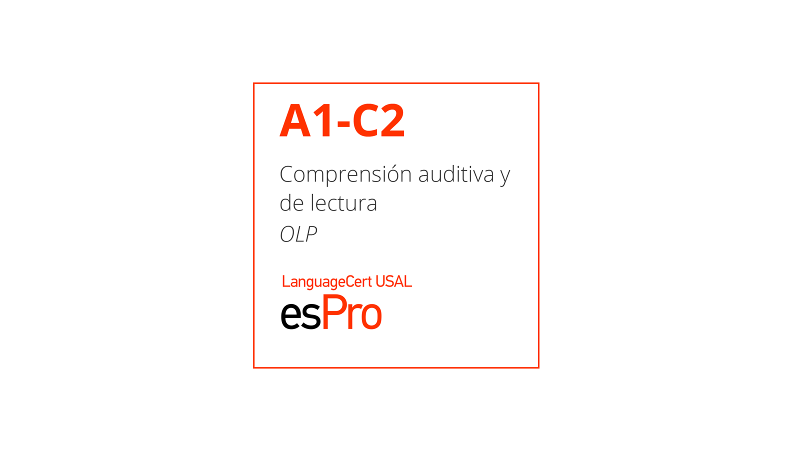 Esame di spagnolo online A1-C2 LanguageCert USAL esPro